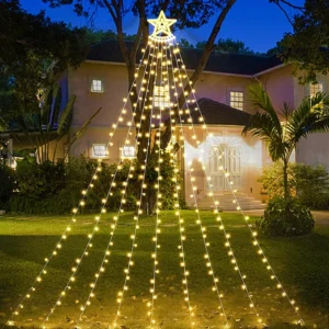 8 Modes & 350 LED Christmas String Lights Waterfall