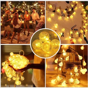 2Pack Solar String Lights Outdoor Waterproof