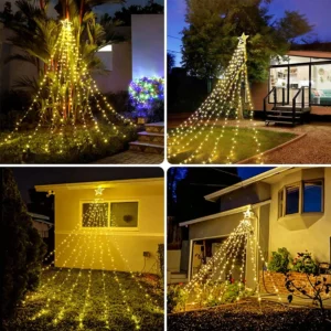 8 Modes & 350 LED Christmas String Lights Waterfall